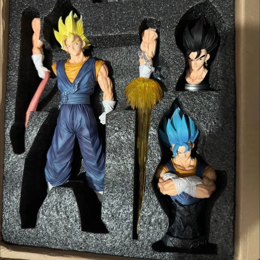 Anime Warrior Action Figure Set Interchangeable Head Parts PVC Collectible Model Statue Desktop Display Toy