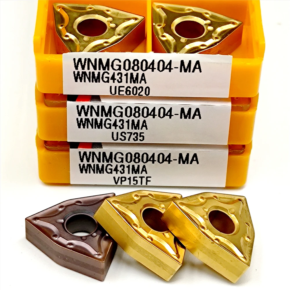 

10PCS WNMG080404 WNMG080408 Carbide Inserts MA VP15TF UE6020 US735 CNC Turning Tools for Steel Cast Iron WNMG 080404 080408