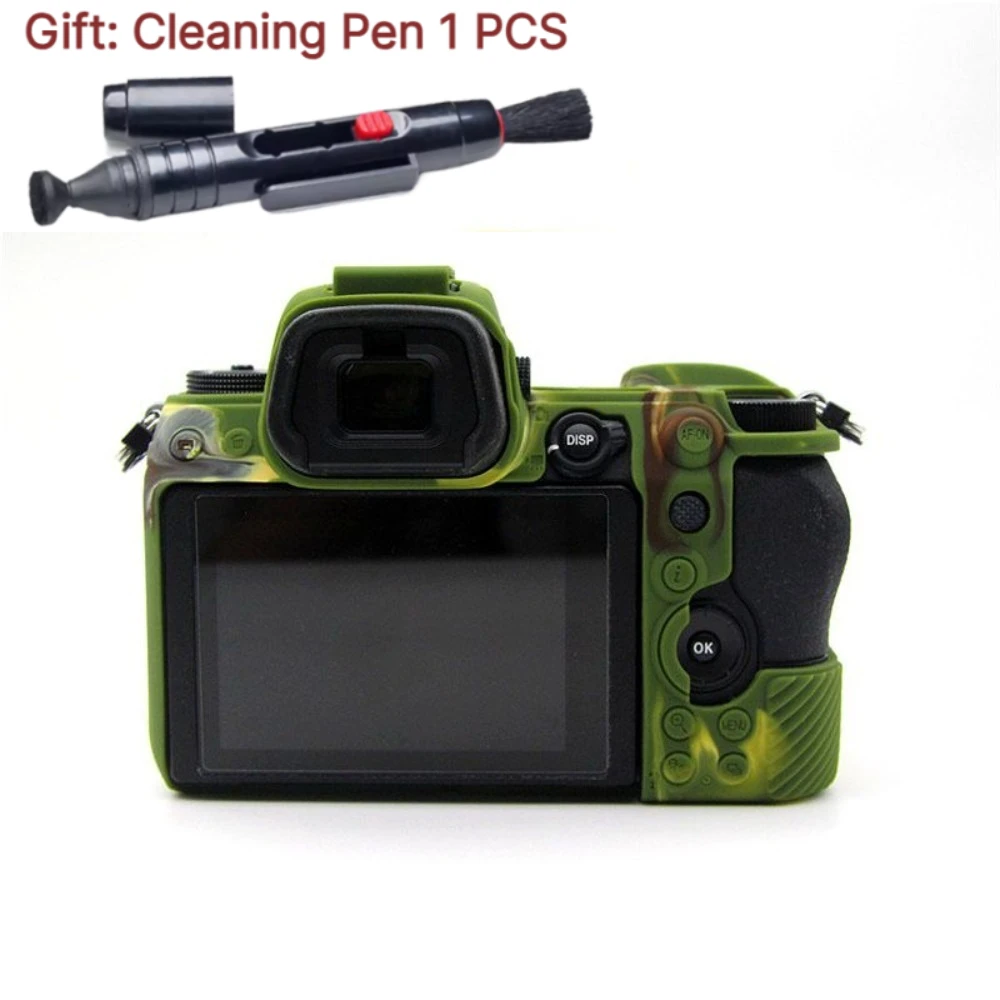 For Nikon Z6 Z7 Soft Silicone Armor Camera Protective Case Cover Camera Bag Photography Protective case +1 PCS Free Cleaning Pen