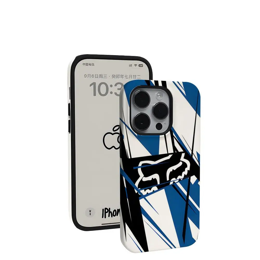 Etui na telefon Cartoon Motorcycle Racing F-Foxes Nowe dla IPhone 16 15 14 13 12 11 Pro Max X XR XSMax 7 8 Plus Glossy Film Hard PC C