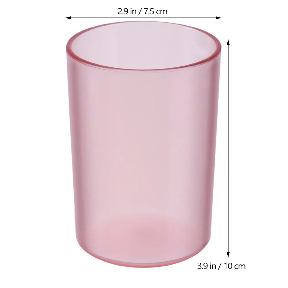 Premium Plastic Toothbrush Cup Transparent Design Elegant Smooth Edges for Brushing Gargling Drinking Travel Home Bathroom Use