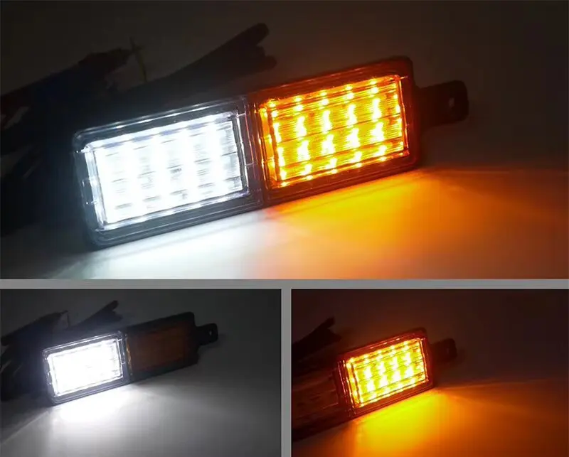 2 قطعة مؤشر LED للشاحنة مصباح بارك العالمي 30 LED Bullbar المؤشر الأمامي الجانب ماركر مصباح المصد الأمامي مصباح إيقاف السيارة