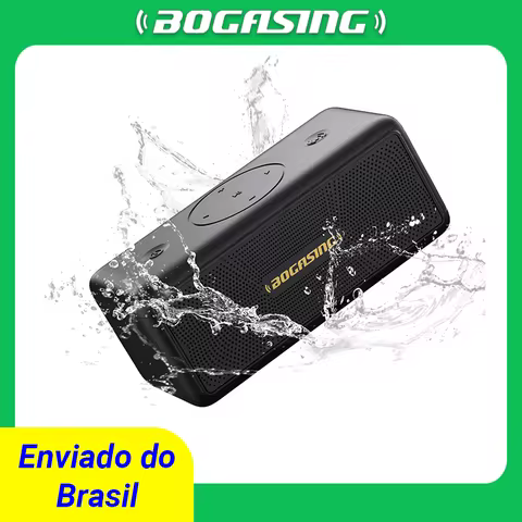 BOGASING M5 caixa de som bluetooth 40W Bluetooth 5.3 Alto-falantes sem fio com som surround de 360 graus caixa de som portátil bluetooth,caixa de som para pc, IPX7 à prova d'água, tempo de reprodução de 30H