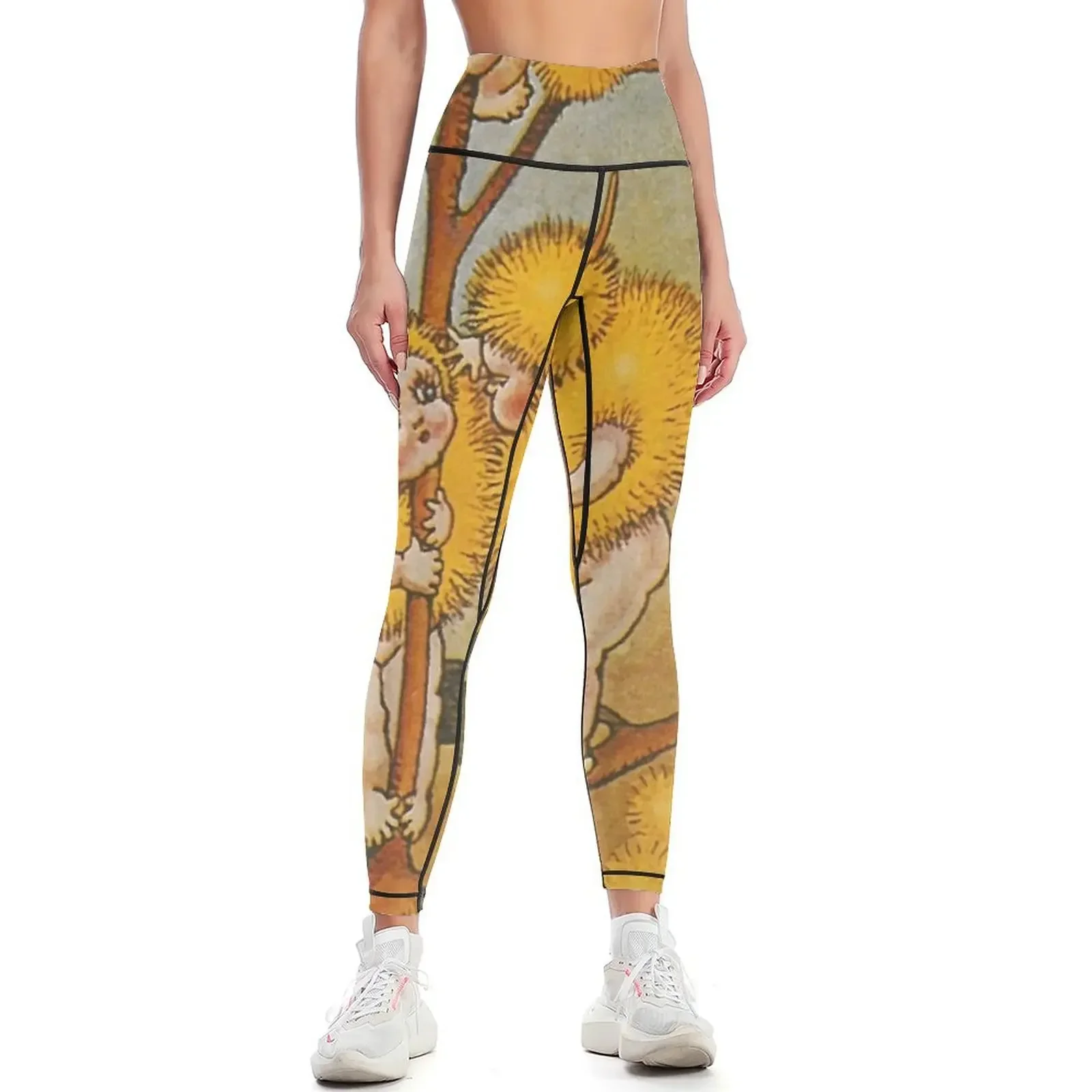 

Wattle Babies - May Gibbs Print Leggings trousers Women's sportswear exercise clothing for Pants sport Womens Leggings