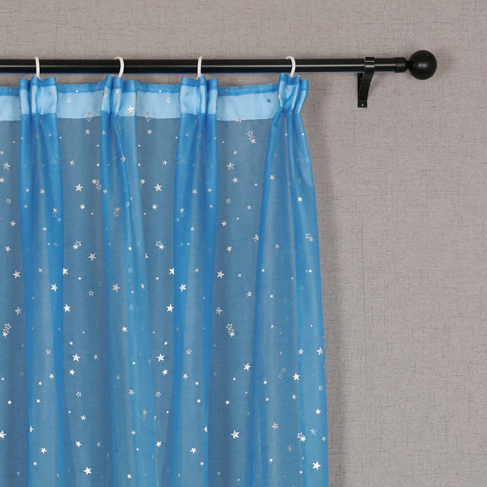 

1pcs Silver Sheer Voile Curtains Sheer Light Filtering Voile Curtains Sunscreen Bedroom Bathroom Decor Aqua White