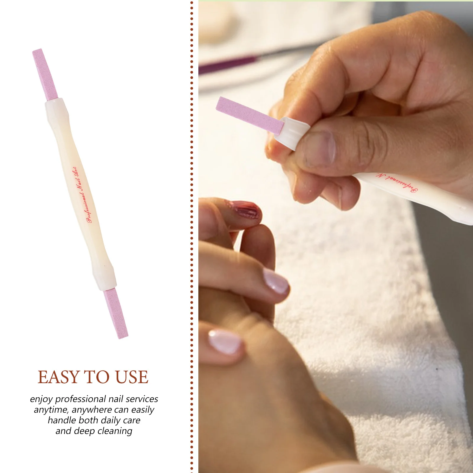 4 個のクォーツストーンネイルファイル両端研磨バッファーキューティクルリムーバーネイルアートペディキュアツールマニキュアキューティクルリムーバーペン