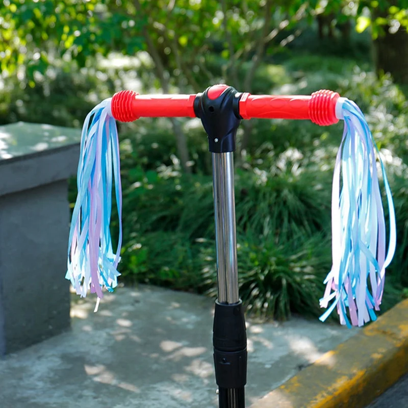 Colorful Bike Tassels Ribbon Fashion Bike Handlebar Streamers Funny Bicycles Ornaments For Kids Children