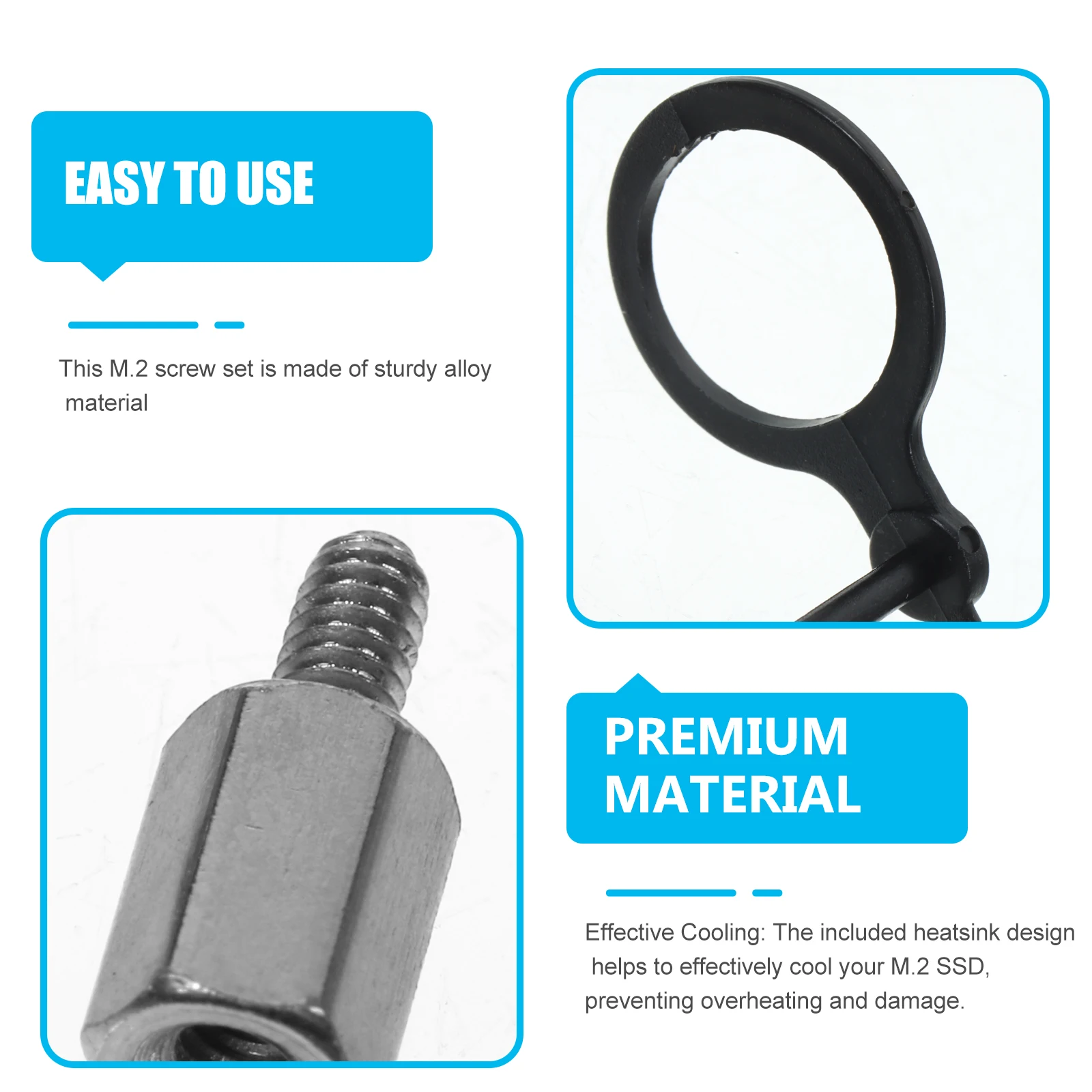 

M2 SSD Screw Set Durable Alloy Secure Fastening Heatsink Laptop Desktop Motherboard Mounting Kit Computer Supply Hardware