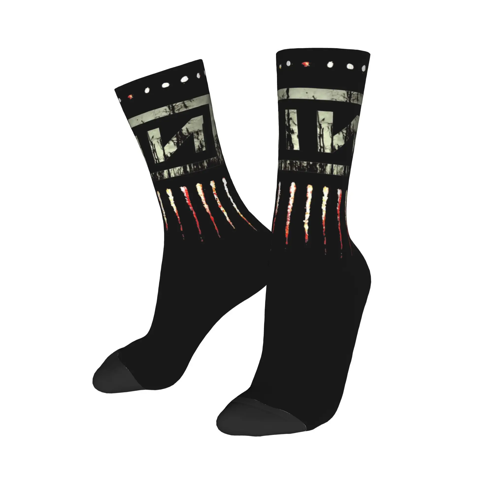 Men Women The Nails Go Down Nine Inch Nails Socks Comfortable Casual  Socks Hip Hop Stuff Middle Tube Crew Socks Wonderful Gifts