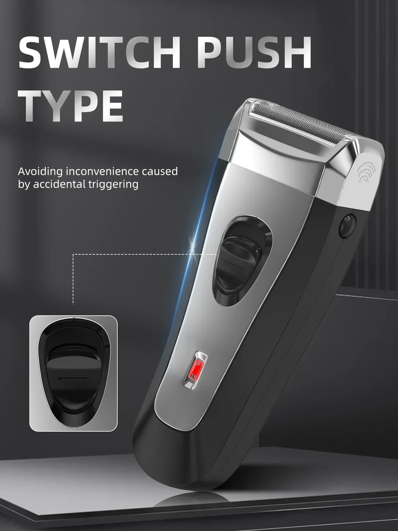 Kemei Elektrorasierer mit Hin- und Herbewegung für Männer, wasserdichter Akku-Rasierer, wiederaufladbarer USB-Rasierer, Friseur-Trimmer KM-9038 – Detail 6