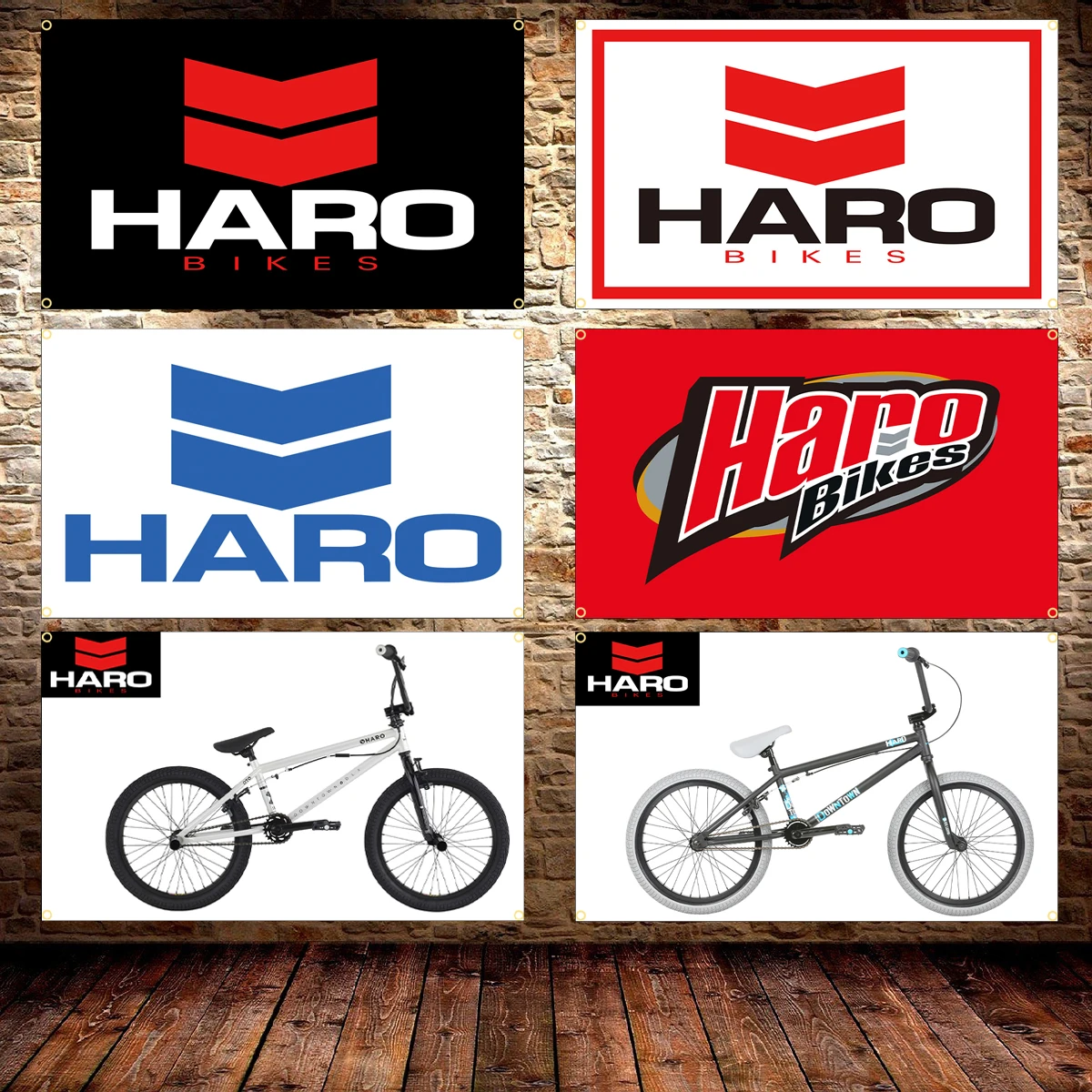 JimonFlag  H-HAROs Bikes Flag Poster Polyester Double penetration Printed Bikes Flag Banner For Decor