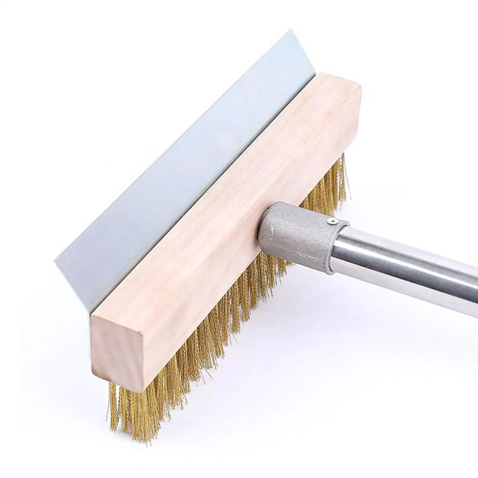 

Щетка для духовки для пиццы со скребком, щетка для барбекю для уличного гриля, сверхмощный инструмент для чистки духовки для пиццы для кухни, заднего двора, кулинарная