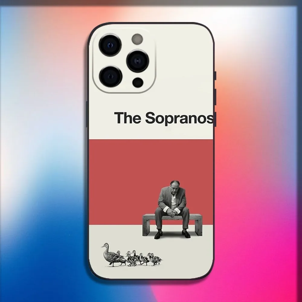 The S-Sopranos TV Phone Case For iPhone 16,15,14,13,12,11,Pro,X,XS,Max,XR,Plus,Mini Soft Black Cover