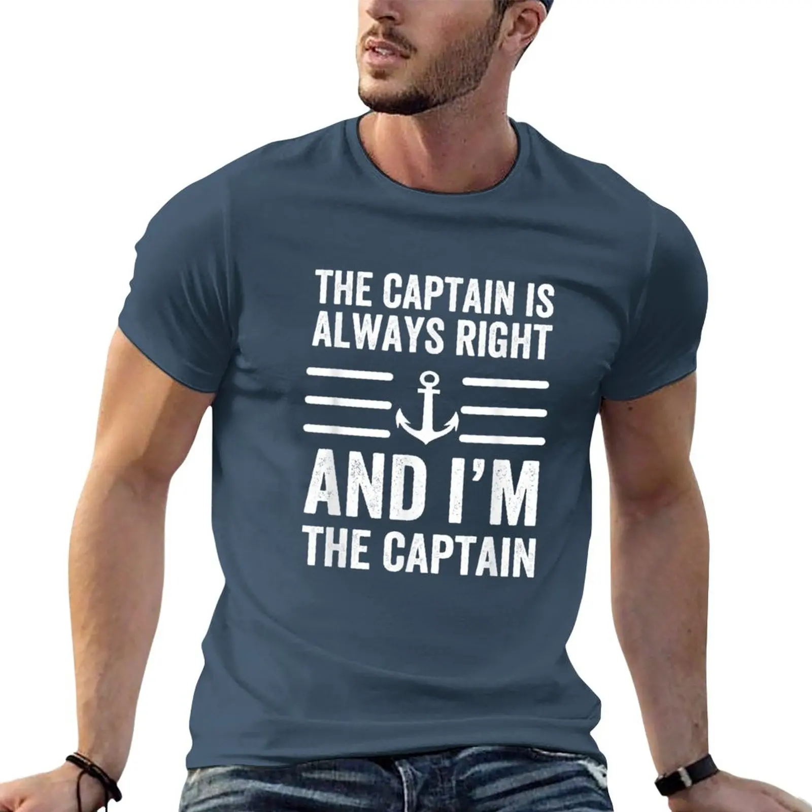 

New The Captain is Always Right and I'm The Captain Funny Sailor Lover Vintage Gift T-Shirt cute clothes men clothings