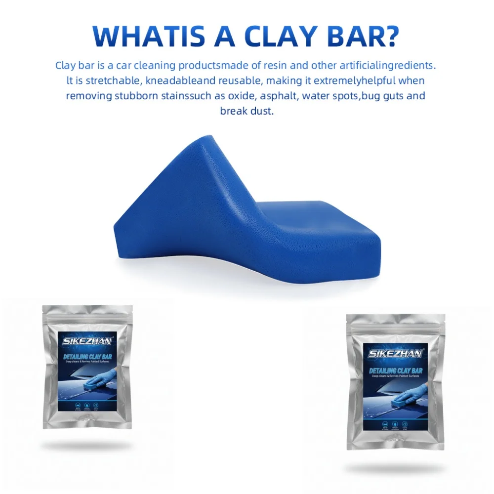 Premium Blue Car Clay Bar 100g Safe Paint Care Washing Mud Auto Detailing Tool For Smooth Vehicle Surface Remove Stubborn Dirt view 3