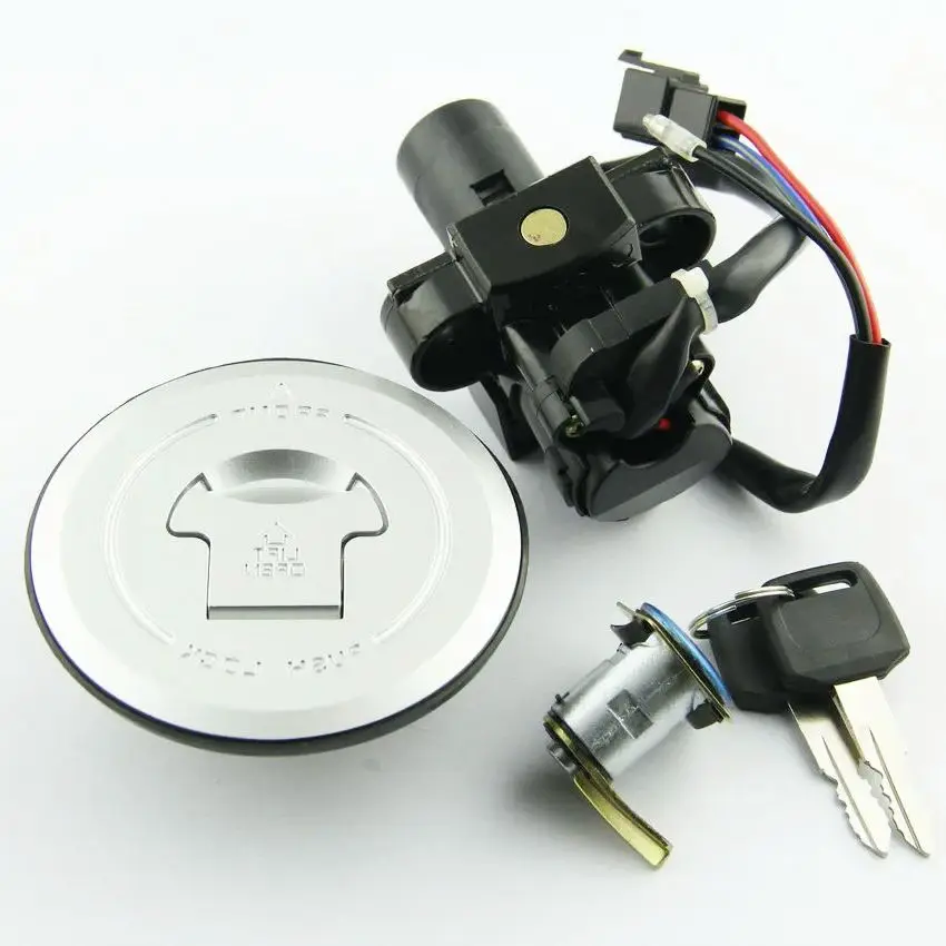 دراجة نارية غطاء الوقود مفتاح إشعال قفل المقعد مع مفتاح عدة لهوندا CB250 الدبور FMX650 FMX 650 2005-2006 اكسسوارات #5