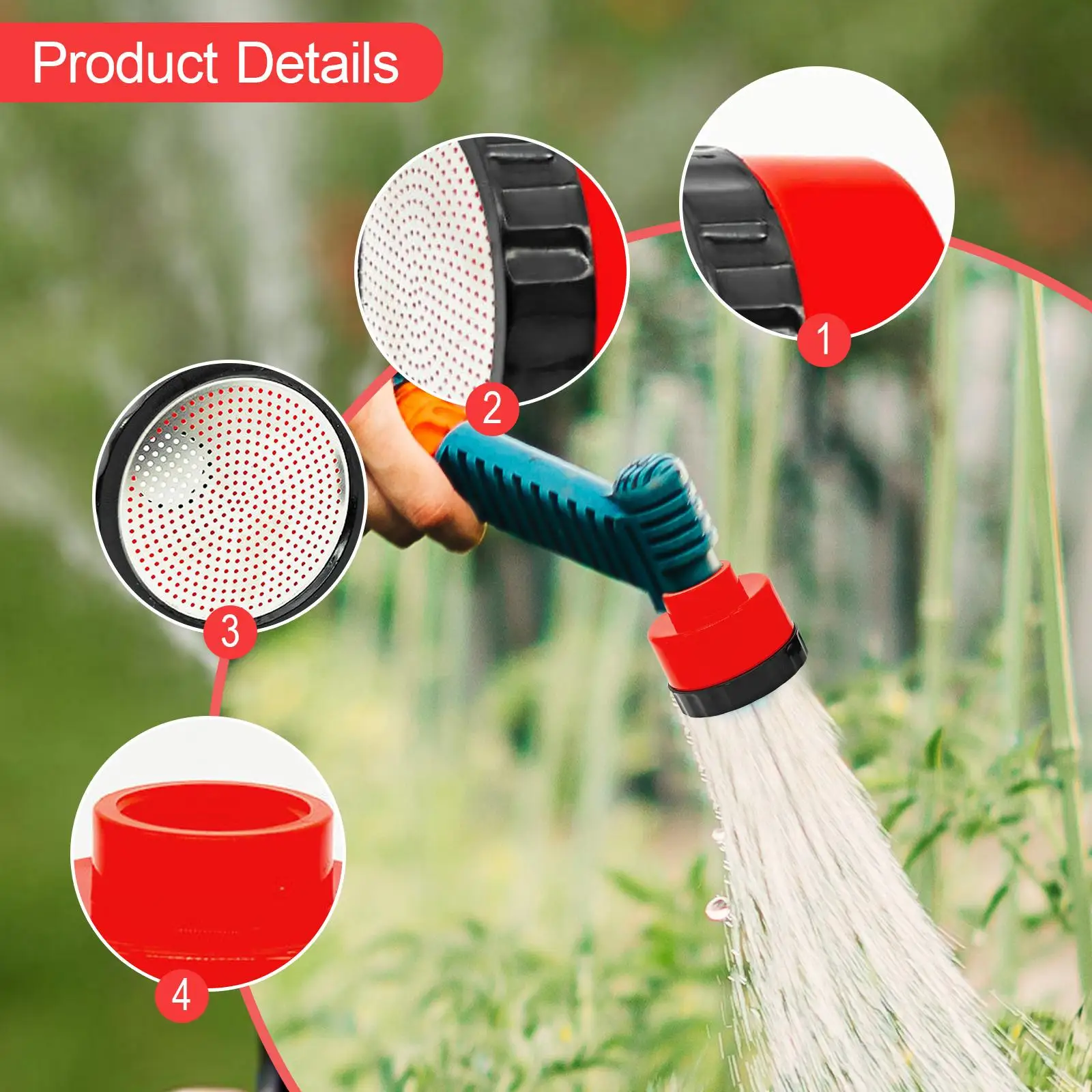 Hose Breaker Nozzle Plant Watering Head Accessories Garden Watering Wand Nozzle Gardening Tool for Yard Container Vegetables