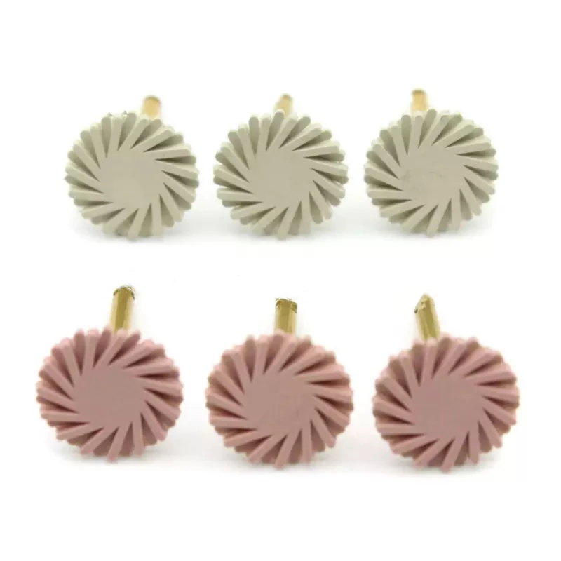 

6pcs/box Dental Composite Resin Polishing Disc wheel Kit Brush Burs Silicone with Diamond disc 2 Step Polishing