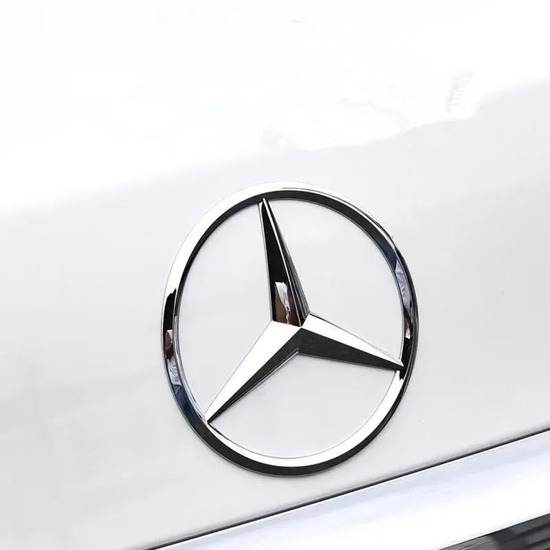 9cm ABS Car Rear Decal Trunk Emblem Sticker For Mercedes Benz AMG W204 W212 W220 W222 W221 C E S Class Accessories