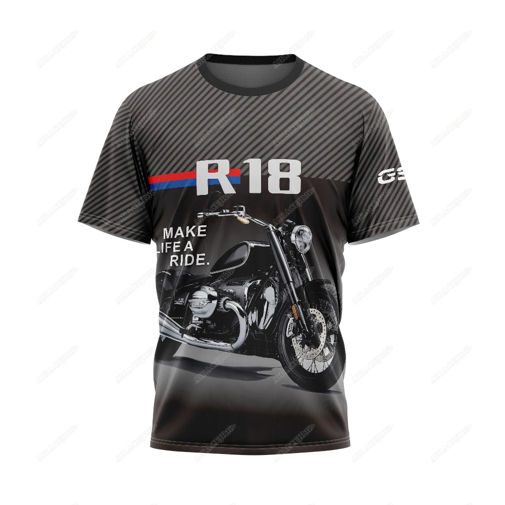 R18 Retro For BMW Motorrad Travel Motorcycle Sports T-Shirt Racing Jerseys Summer Quick-Dry GS Leisure Not Fade Breathable