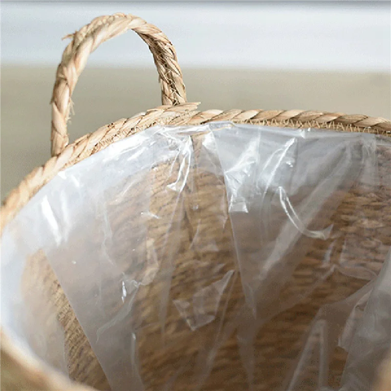 

A64K 4X Straw Storage Basket Rattan Floor Flower Pot Crafts Decoration Modern Home Living Room Bedroom Shop Flower Basket