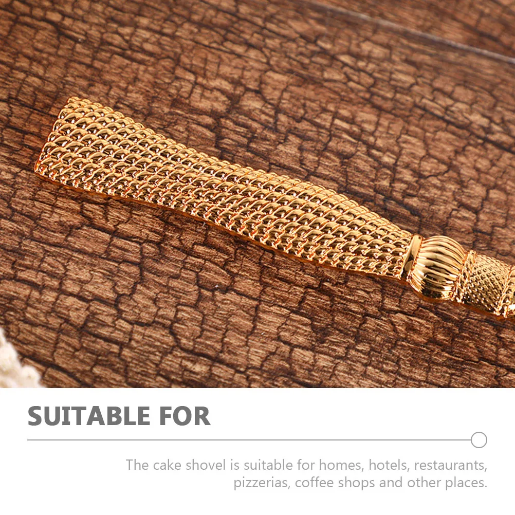 

Golden Baking Shovel Zinc Alloy Pizza Server Cake Spatula Tool Non-Stick Dessert Server For Home Restaurant Kitchen Use