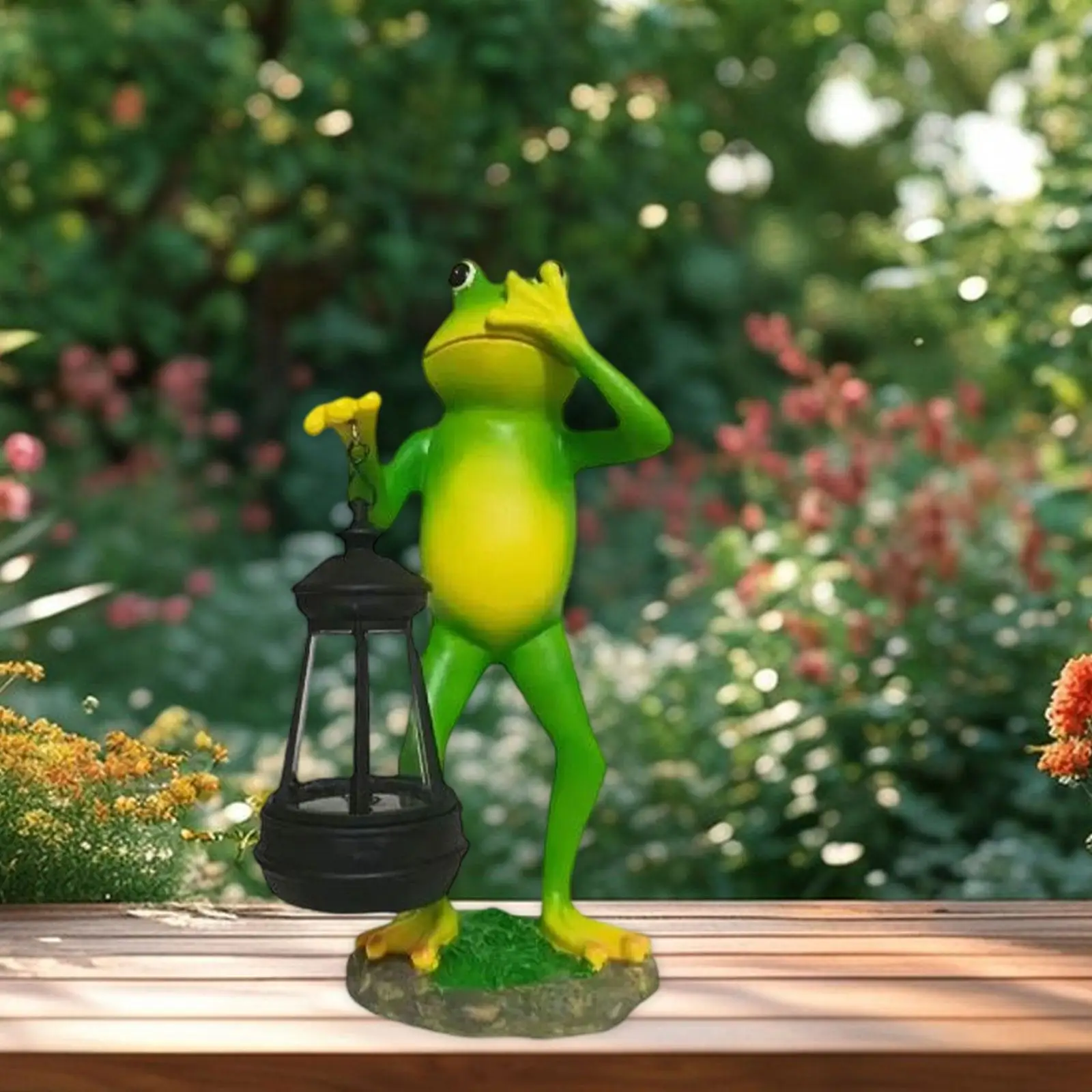 

Frog Solar Garden Statue Weatherproof Lawn Ornament for Lawn Landscape Patio