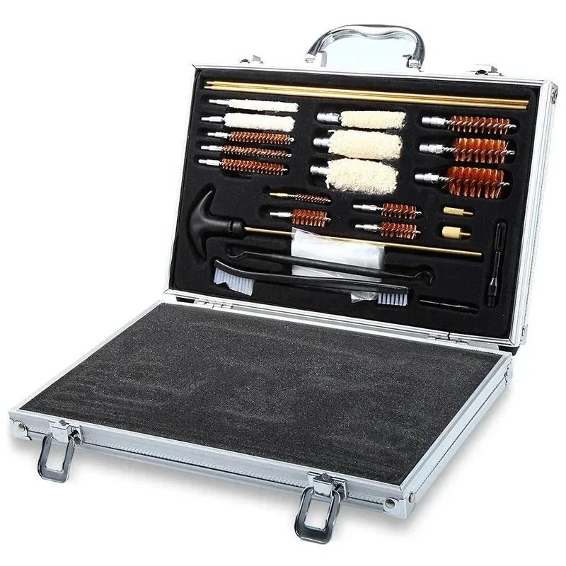 Gun Barrel Cleaning Brushes Tools Kits Brass Rod Mop Oil Bottle for Hunting Tufting Guns Tubes GK08 Plastic Package Organizer.