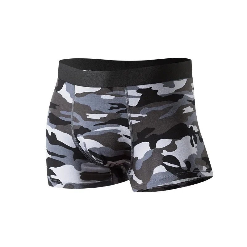 Brand Camouflage Sexy Underwear Men Military Mens Cotton Boxer mutandine XXXL grigio Boxer Shorts pacchetto confortevole Mutande Uomo nuovo