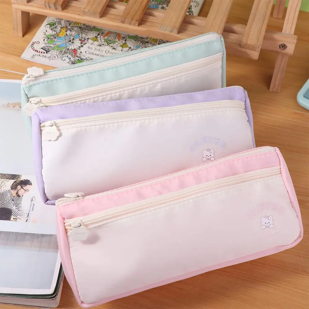 

Cartoon Bear Y2K Stationery Bag Desktop Storage Waterproof Composite Fabric Korean Pencil Case Y2K Ins Large Capacity