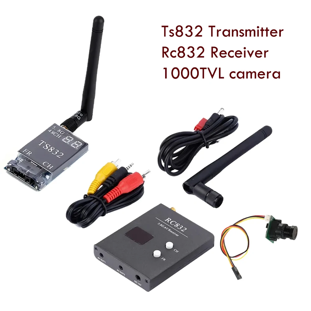 Ts832 Transmitter Rc832/RC832H Receiver 1000TVL camera 48ch 5.8g 600mw 5km Wireless Video Transmission For Fpv  Aircraft