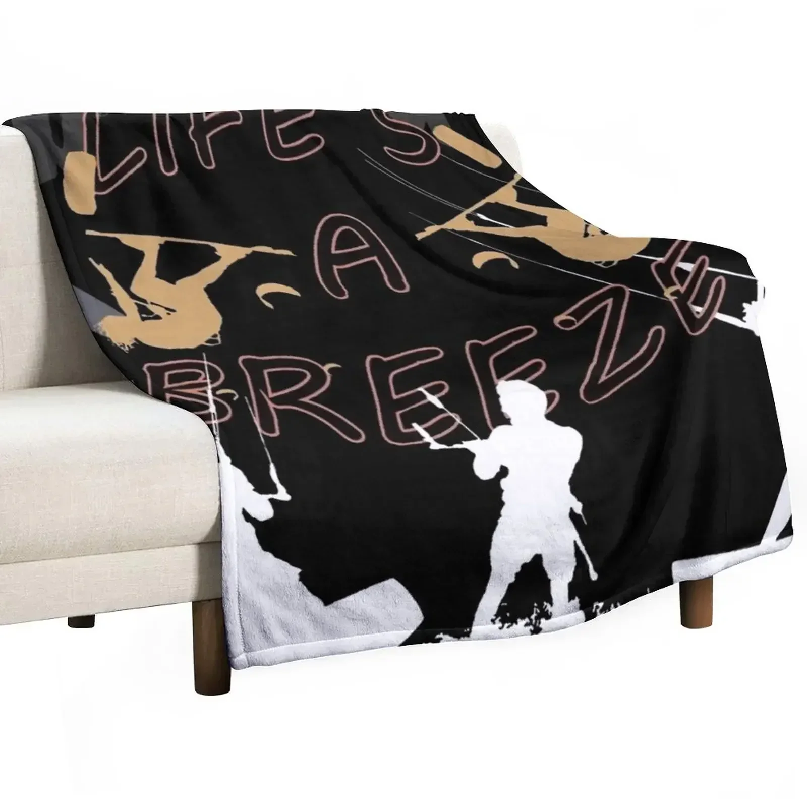 New Life's A Breeze For Kitesurfers Throw Blanket bed plaid Extra Large Throw Sofas Blankets