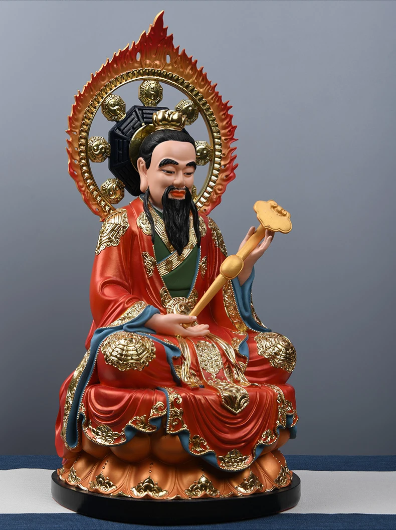 52 سنتيمتر مجموعة كبيرة 3 قطعة البوذية المنزل معبد الطاوية مزار حماية سان تشينغ داو زو بوذا زو شي تيان زون الآلهة اللون تمثال #6