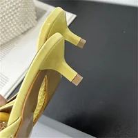Eilyken Summer Fashion Hollow Out Mesh Women Slippers Sandals Pointed Toe Thin Low Heels Slingback Mules Shoes Zapatos De Mujer - Image 6