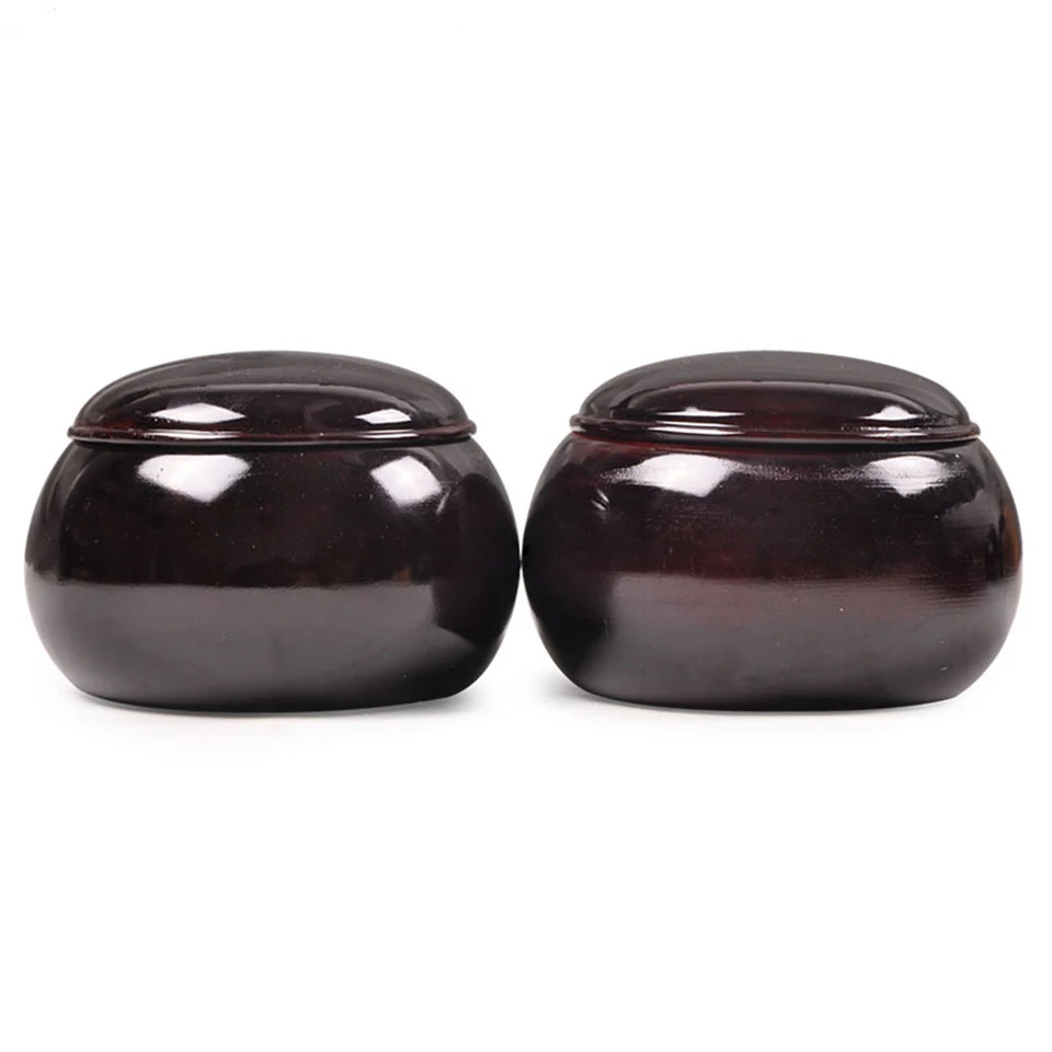 Wooden or Bamboo Jar Go Chess Cnatainer 14.5x9cm Chinese Old Game of Go 2 PCS Weiqi Checkers Boxes For 19 Road 361 Pcs Chess Box