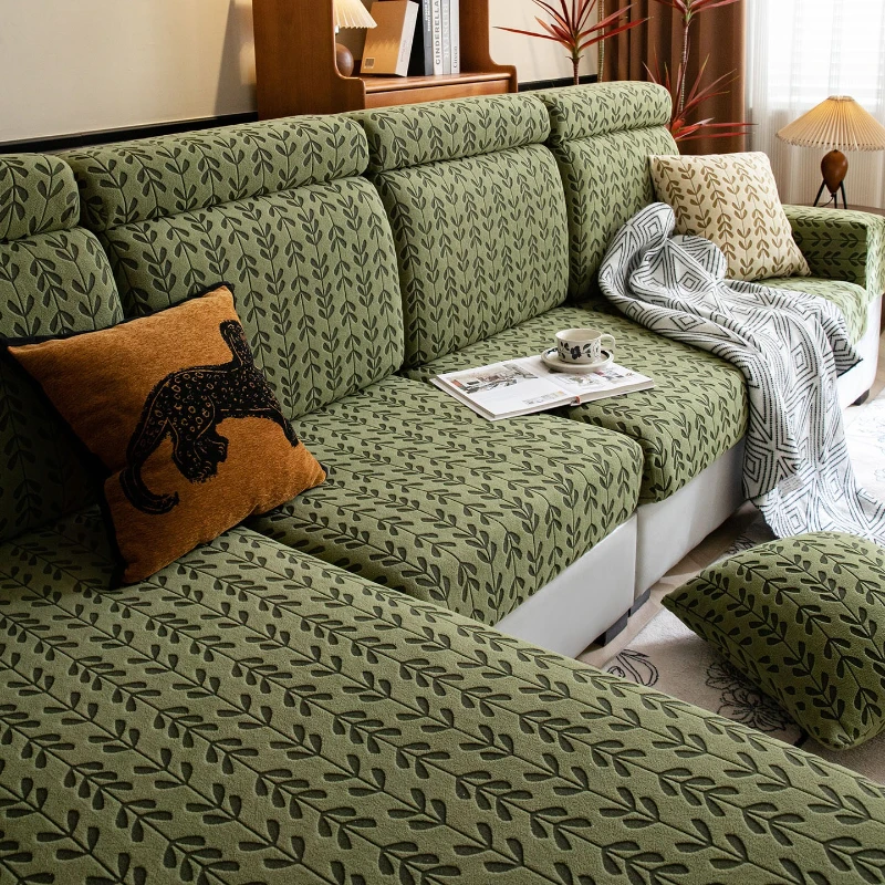 2025 New Fleece L-Shaped Corner Sofa Cover 1 2 3 4 Seater Universal Couch Cover All-Season Non-Slip Stretch Seat Protector