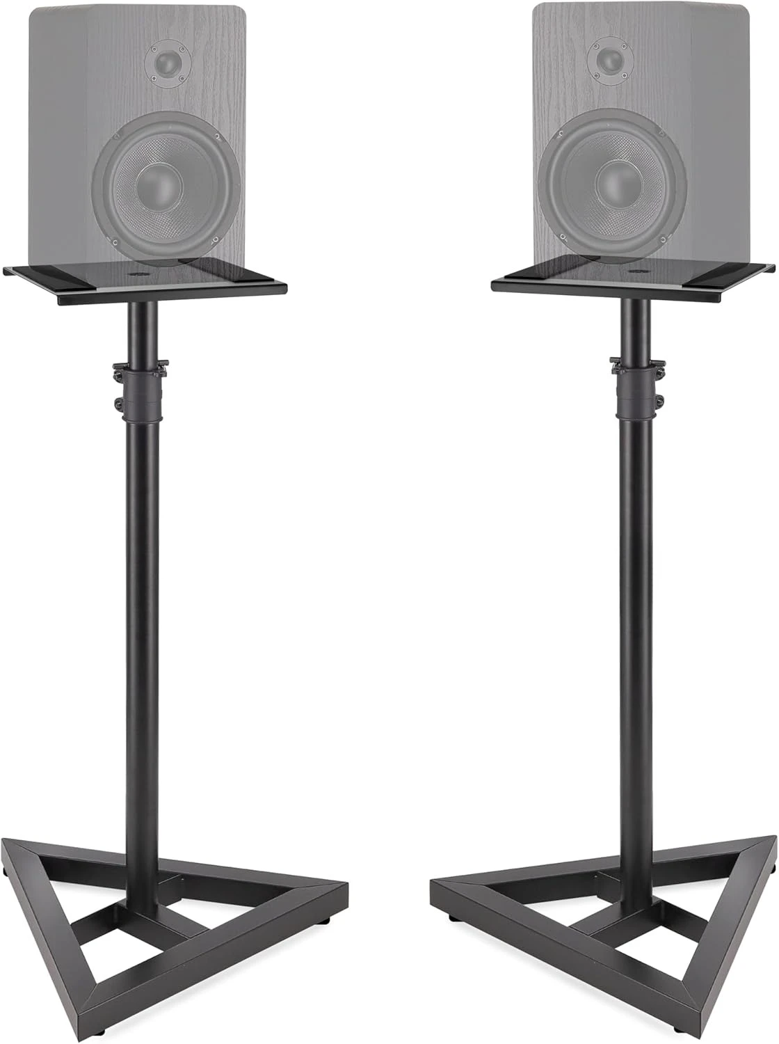 

Speaker Stand Pair of 1 and 3 Holder - Telescoping Height Adjustable from 26” - 52” Inch High Heavy Duty Three-New Popularity