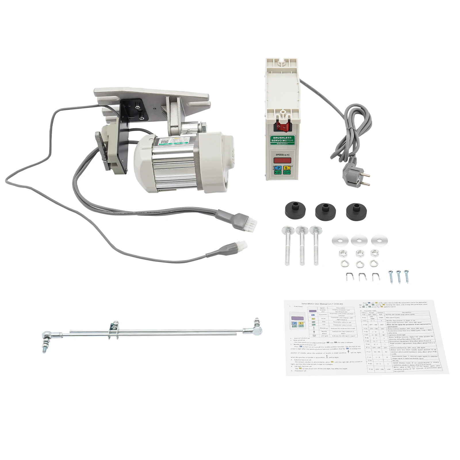 Einstellbare industrielle Nähmaschine, bürstenloser Motor für industrielle Nähmaschine, 750 W, Nähmaschinenmotor, energiesparend – Detail 3