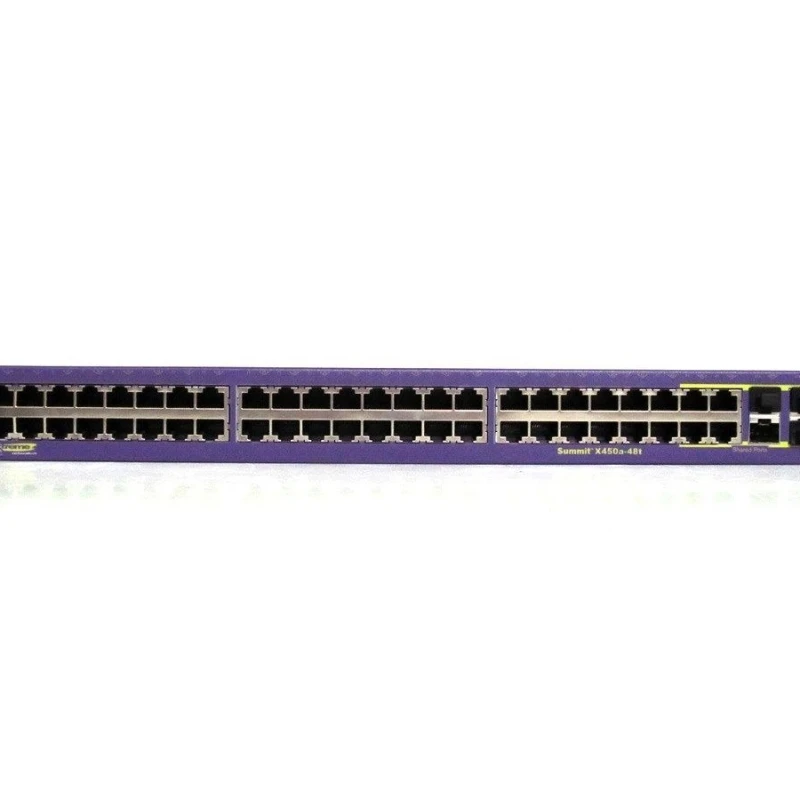 Summit X460-48T 48-port Gigabit network switch with four optical ports on the third floor.