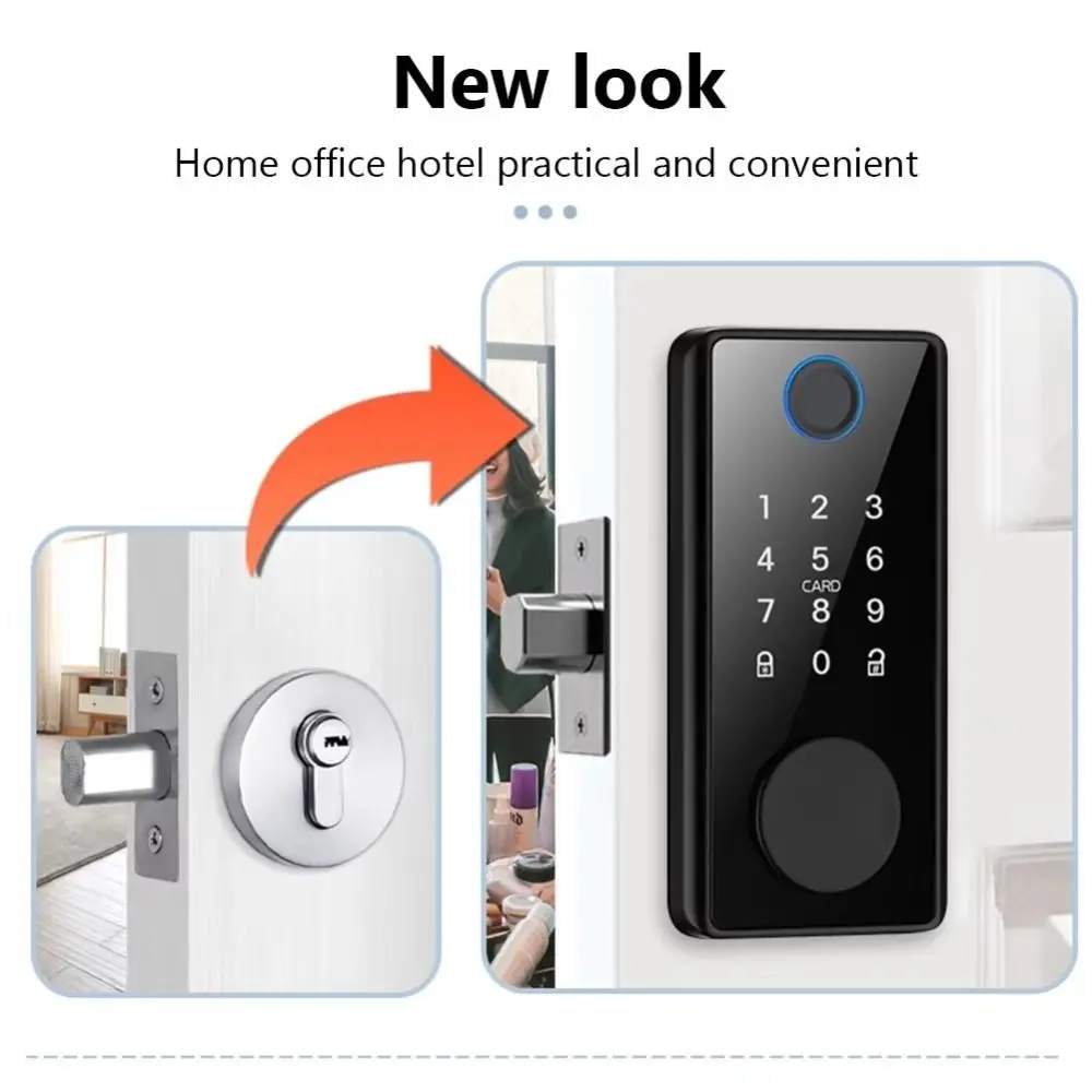 

Aluminum Alloy Smart Card Digital Code Lock Anti-theft Design Easy Installation Keyless Entry Lock Bluetooth-compatible