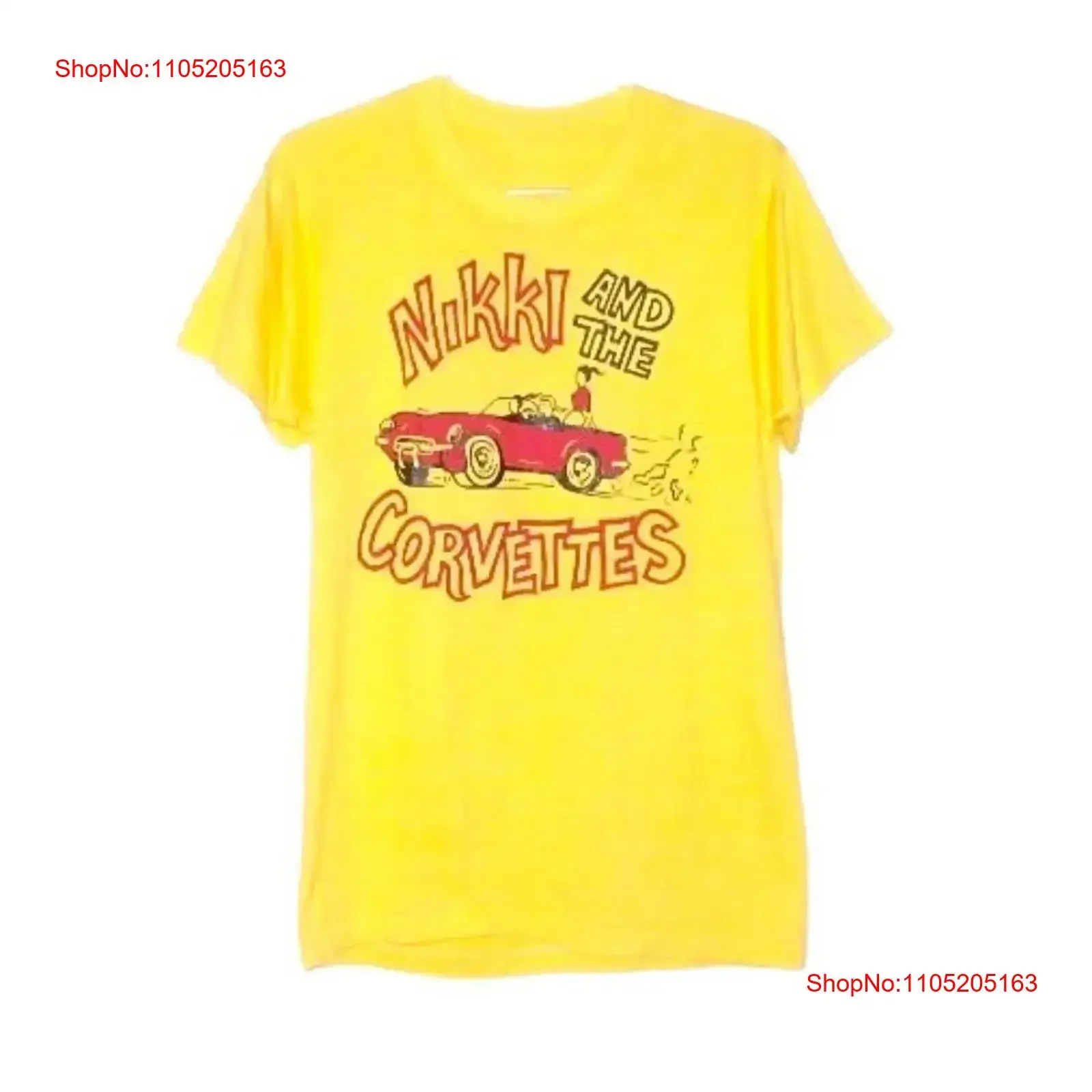 

Футболка NIKKI AND THE CORVETTES, забавная желтая, размер S 23XL, 1K0405, винтажная, дышащая, растянутая, с графикой, удобная