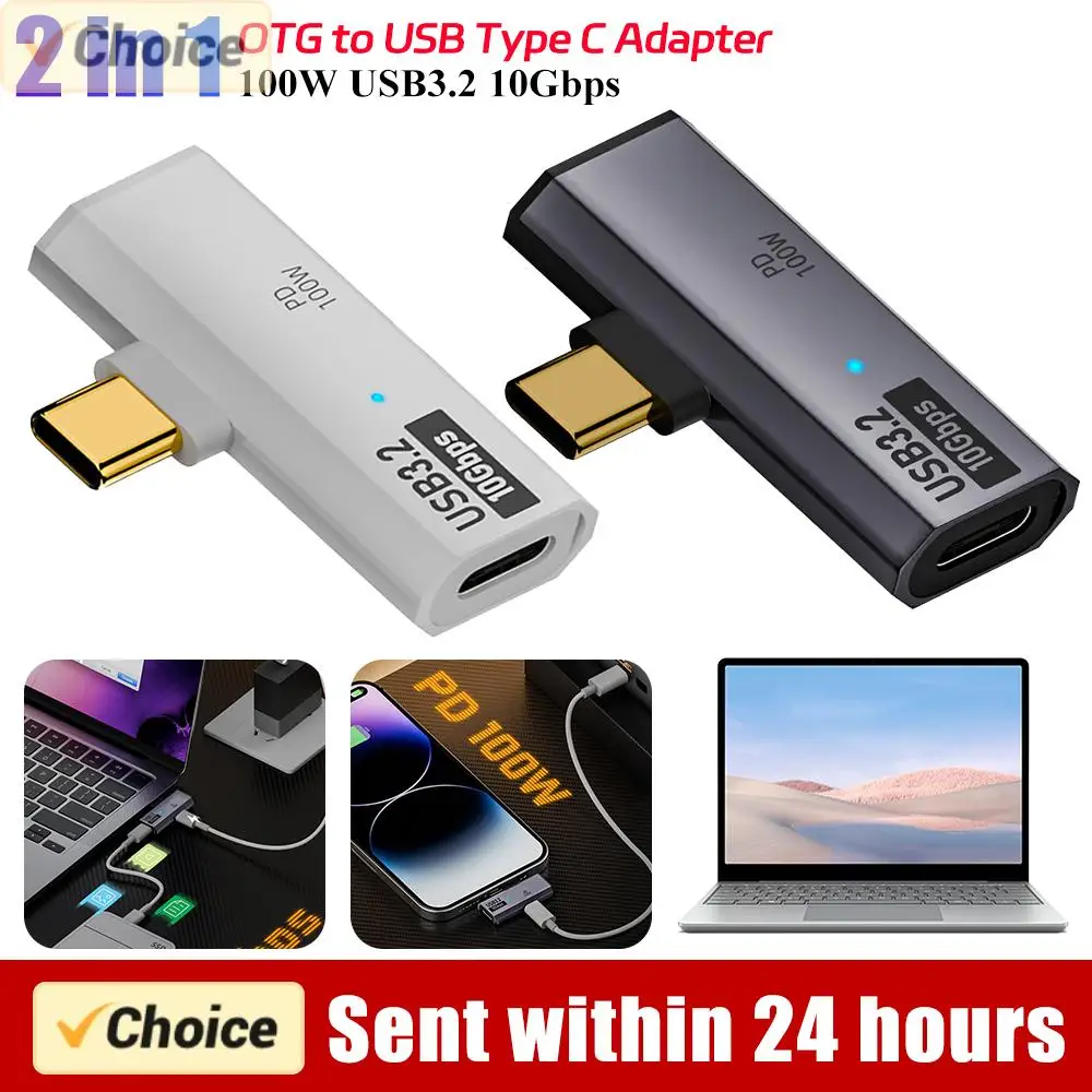 

2 in 1 USB Type C Adapter USB3.2 10Gbps Data Transfer Type C To Fast Charging Data Adapter for ipad Pro/Air iphone-15 Galaxy S21