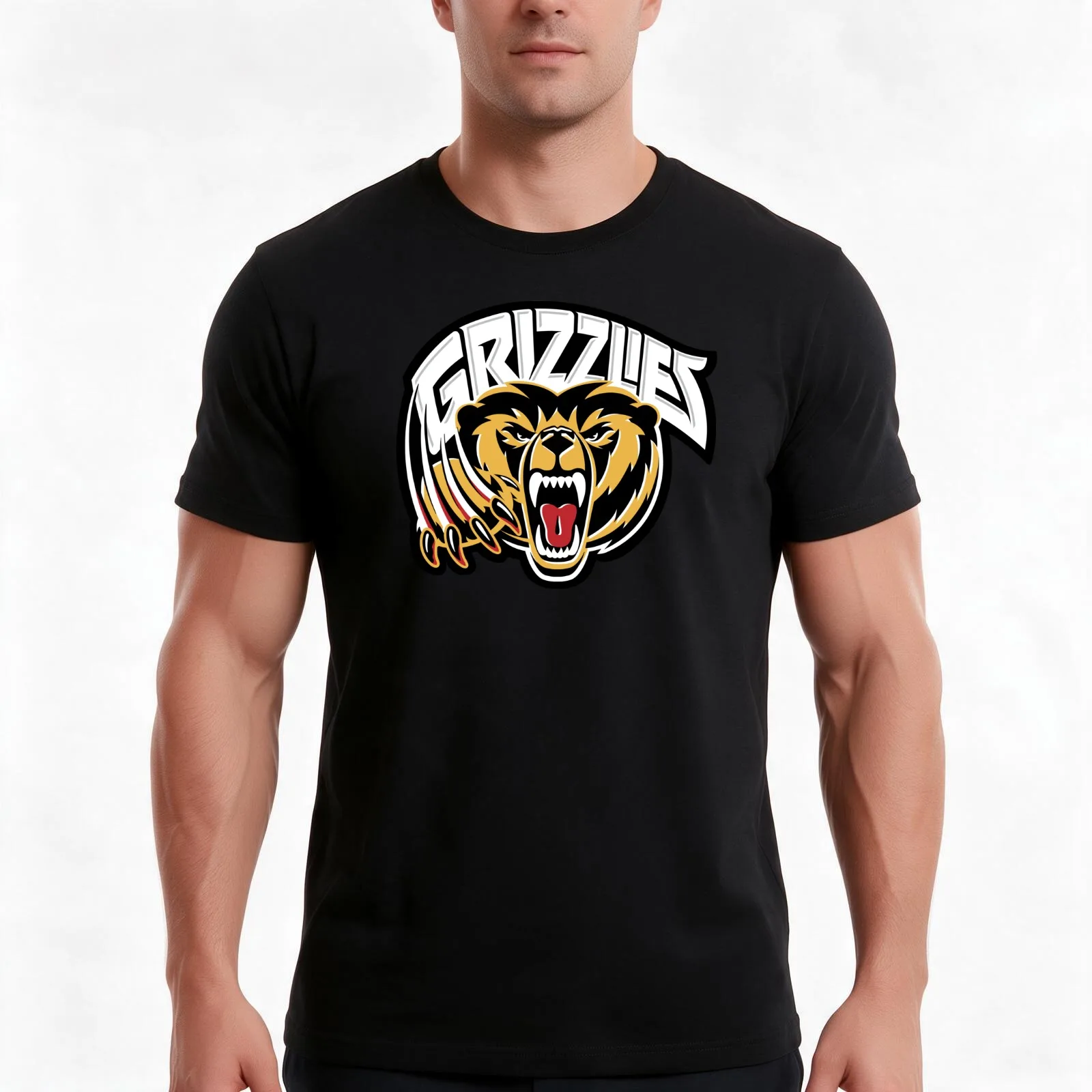 Victoria Grizzlies-Merch T-Shirt, Summer Casual Cotton Tee, Oversized Streetwear Tops, Vintage Graphic Print, Unisex Men Women