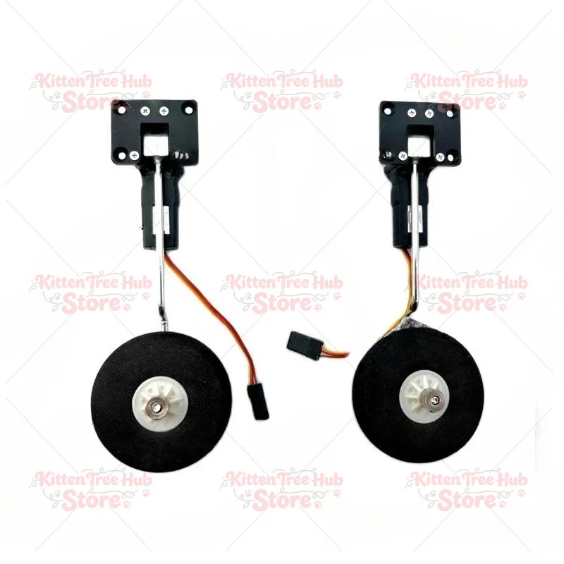2pcs 90° 25g worm type servo retractable landing gear jr plug 3mm shaft foldable undercarriage for rc model airplane