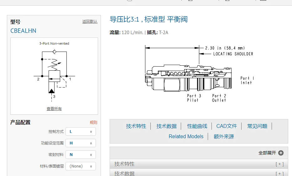 

КАРТРИДЖ КЛАПАНА SUN HYDRAULICS CBEA-LHN CHECK