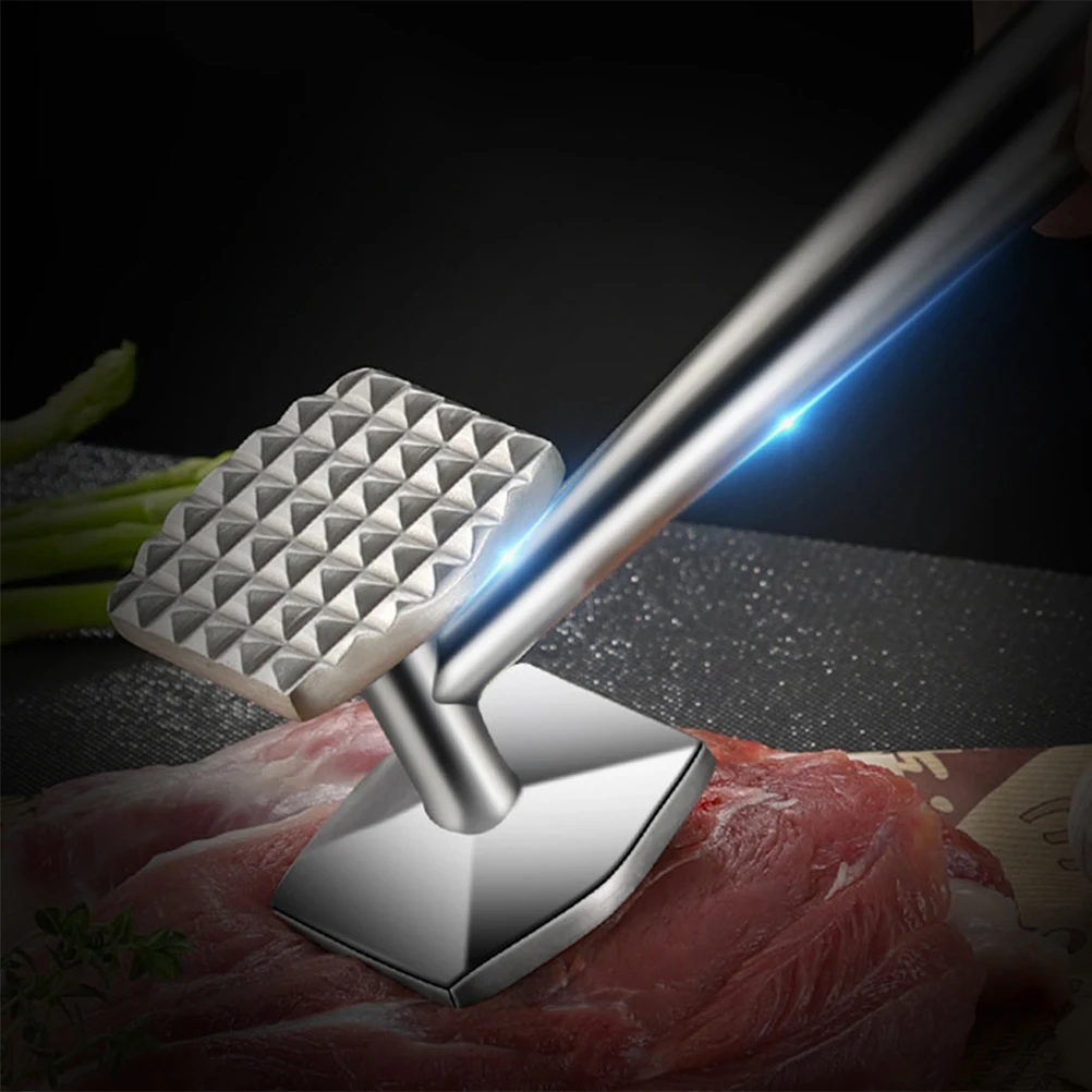 

Stainless Steel Meat Mallet Tenderizer Ergonomic Handle Kitchen Tool Easy Clean Dishwasher Safe Ground Beef Masher Tool