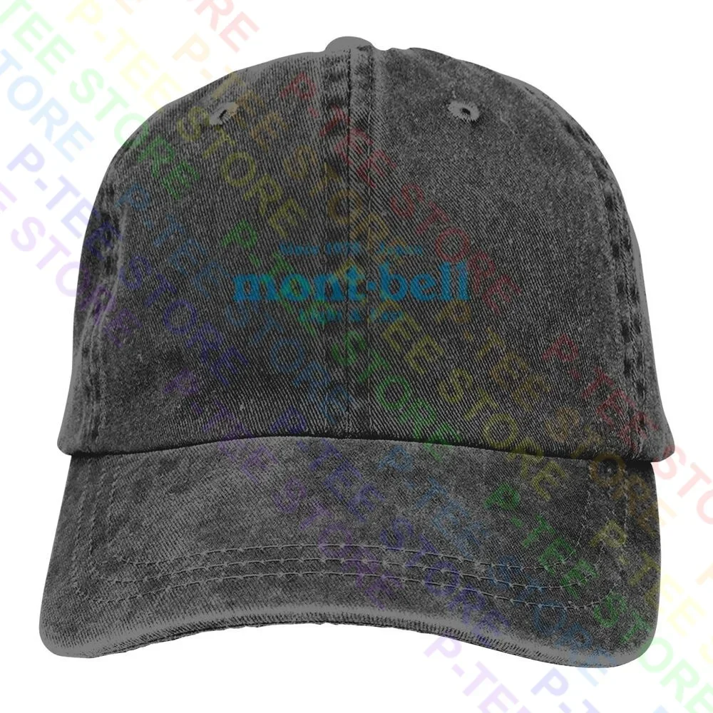 Montbell Logo Washed Denim Baseball Cap Trucker Hats Cute High Quality