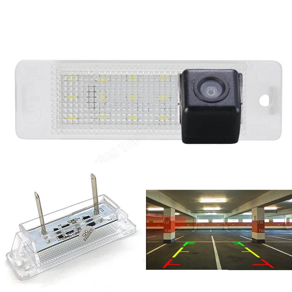 HD 170 degree whit LED License plate lamp rear view car camera for Opel Astra F MK 3 1992-1998 Vauxhall Calibra 1989-1997