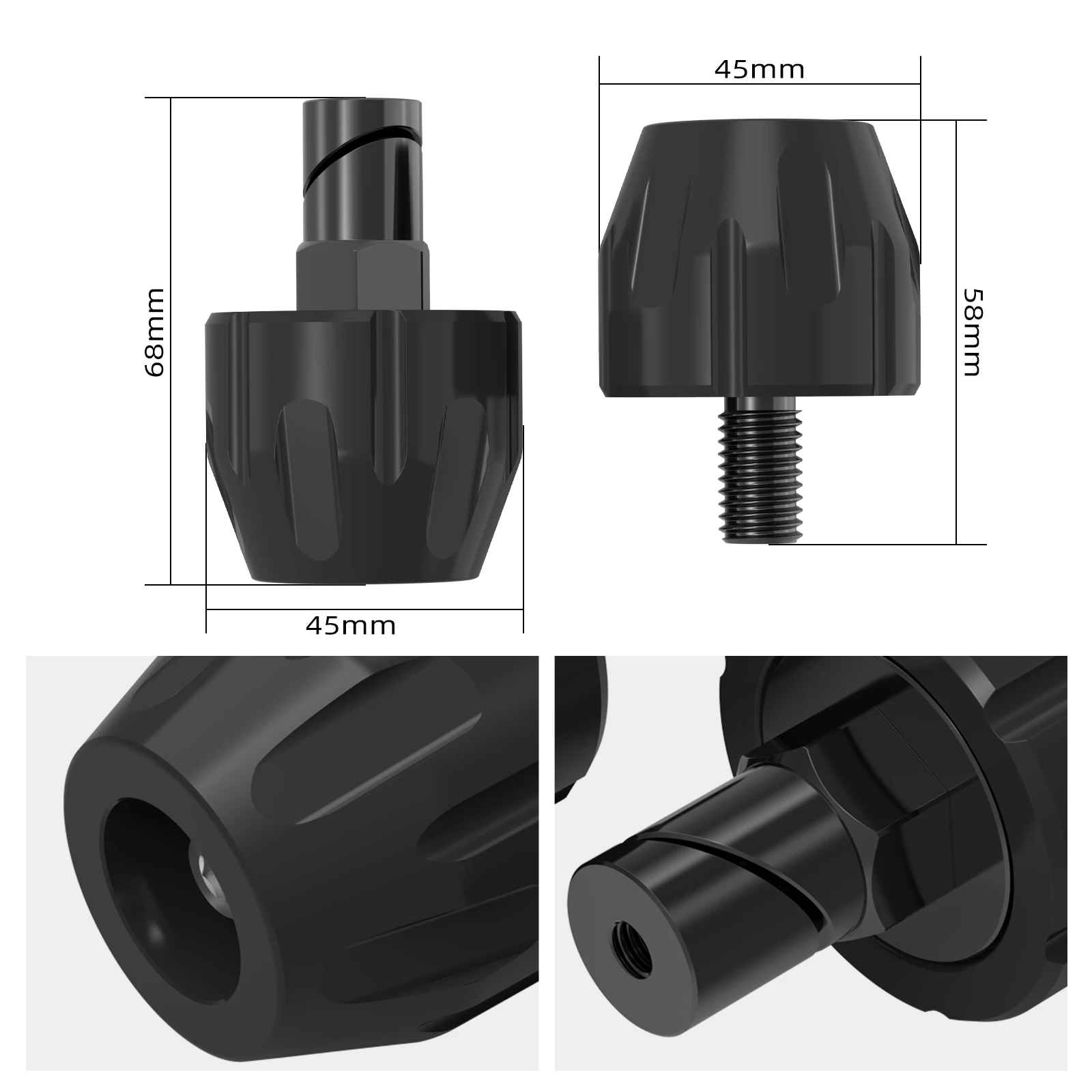 NICECNC Für BMW R1250GS Adventure R 1250GS 2019–2024, hintere Vorderachse, Gabel, Radschutz, Sturzrahmen, Schieber, Absturzsicherung – Detail 7
