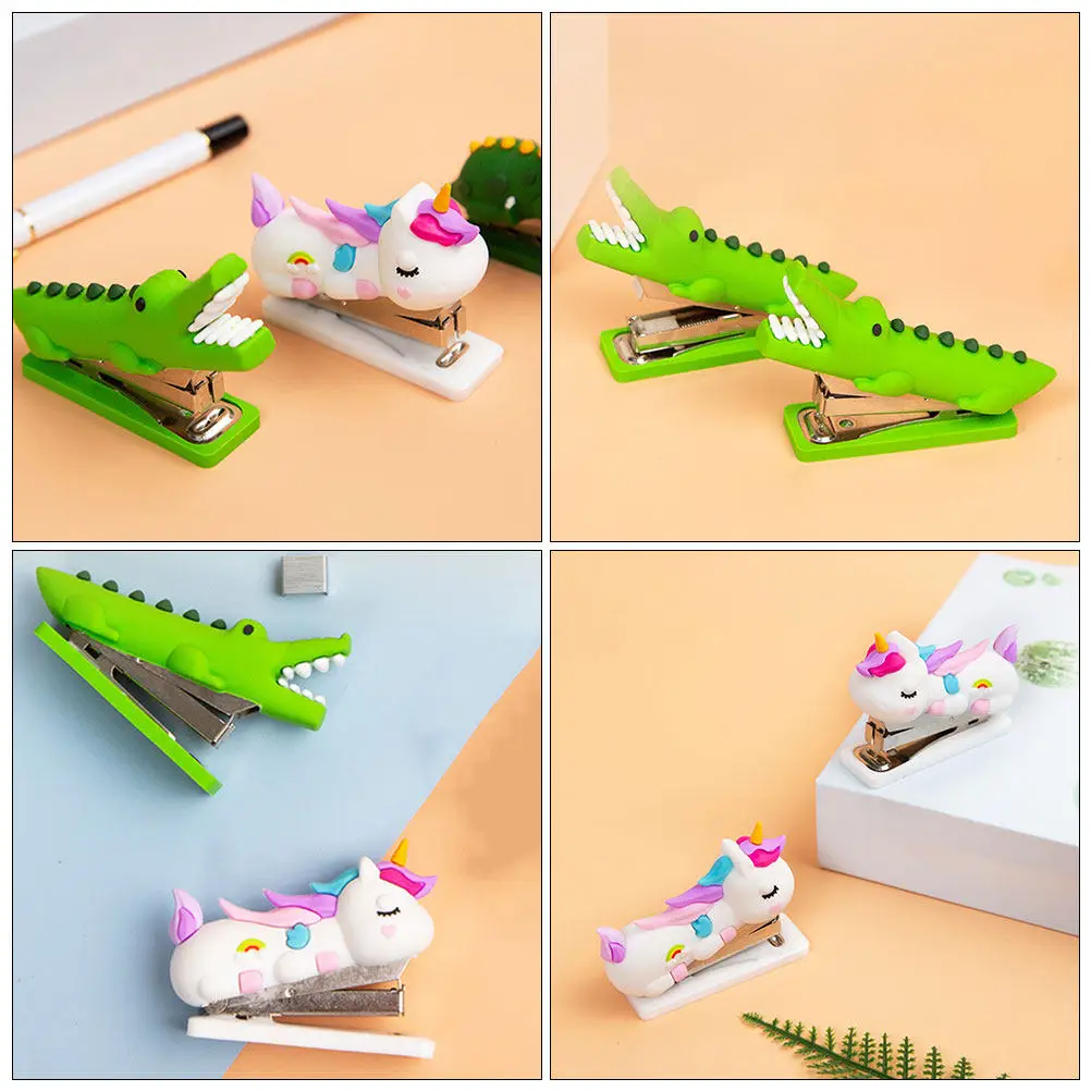 

Набор из 4 забавных степлеров для студентов: милые канцелярские принадлежности для рабочего стола